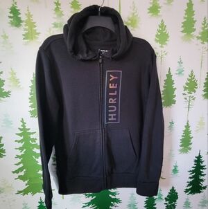 Hurley Fleece Logo Full Zip Hoddie.